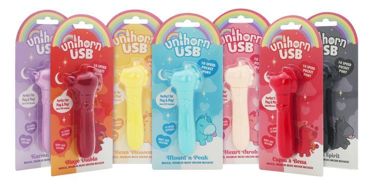 Вибратор-единорожка Unihorn USB Bullet &ndash; Cupid's Beau, вибропуля, USB-зарядка, 10 режимов