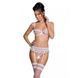 Сексуальний комплект з поясом для панчіх Passion LOVELIA SET S/M, white