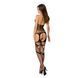 Бодістокінг Passion BS053 black, комбінезон, імітація панчох і пояса