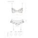 Сексуальний комплект з поясом для панчіх Passion LOVELIA SET S/M, white