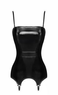 Корсет с подвязками для чулок Noir Handmade F381 Dominae Venom PVC corset-belt XXL