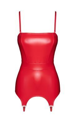 Корсет з підв'язками для панчіх Noir Handmade F368 Bombshell Fierce Corset-belt Red M