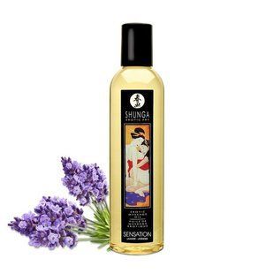 Масажна олія Shunga Sensation &ndash; Lavender (250 мл) натуральна зволожувальна