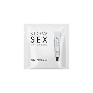 Пробник стимулирующего бальзама для минета Bijoux Indiscrets Slow Sex Oral sex balm