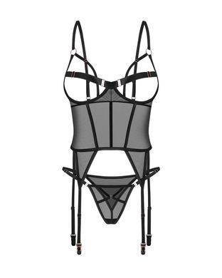 Корсет Obsessive Euridia corset & tanga XL/2XL