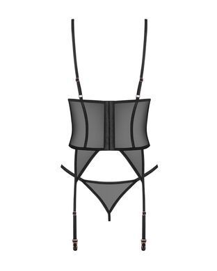 Корсет Obsessive Euridia corset & tanga XL/2XL