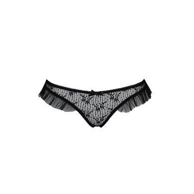 Трусики с оборками Passion Exclusive DONIA THONG S/M, black