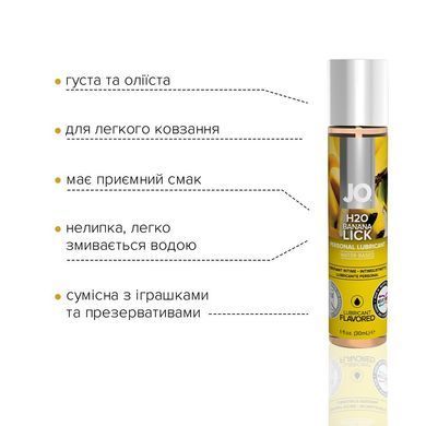 Смазка на водной основе JO H2O &mdash; Banana Lick (30 мл) без сахара, растительный глицерин