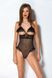 Еротичне боді Passion DOLLY BODY, L/XL, black, з відкритими чашками