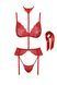 Комплект Kissable Bondage Kiss Set Red L/XL