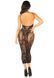 Платье Leg Avenue Rhinestone Lace and Net Bodycon Dress One Size, Black
