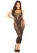 Платье Leg Avenue Rhinestone Lace and Net Bodycon Dress One Size, Black