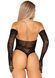 Боді Leg Avenue Lace Halter Teddy and Long Gloves One Size Black