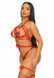 Портупея-тедди из ремней Leg Avenue Studded O-ring harness teddy S Red, экокожа