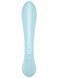 Двосторонній вібратор-кролик Satisfyer Triple Oh Light Blue, 3 мотори, руків&rsquo;я-масажер