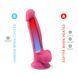 Фалоімітатор SilexD Johnny Pink Glow in the dark, двошаровий, силікон+Silexpan, діаметр 3,5см