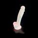 Фалоімітатор SilexD Johnny Pink Glow in the dark, двошаровий, силікон+Silexpan, діаметр 3,5см