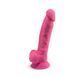 Фалоімітатор SilexD Johnny Pink Glow in the dark, двошаровий, силікон+Silexpan, діаметр 3,5см