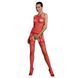 Бодистокинг Passion ECO BS006 red, с доступом, халтер, имитация подвязок