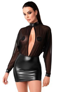 Платье Noir Handmade F348 Powerwetlook and tulle dress - M