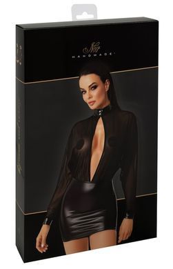 Платье Noir Handmade F348 Powerwetlook and tulle dress - M