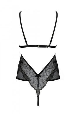 Боди Passion AMBERLY BODY black, XXL/XXXL, открытая спина, низ стринги