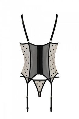 Корсет Passion MARINA CORSET, XXL/XXXL, beige, с открытыми чашками