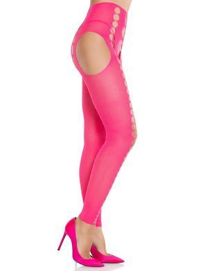 Колготки Leg Avenue Seamless Opaque Footless Suspender Hose One Size Neon Pink