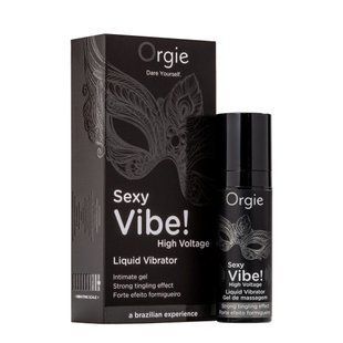 Жидкий вибратор Orgie Sexy Vibe! High Voltage, 15 мл, эффект мурашек + очень мощная вибрация