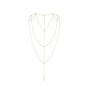 Цепочка для спины Bijoux Indiscrets Magnifique Back and Cleavage Chain - Gold, украшение для тела