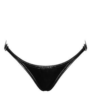 Трусики Noir Handmade P014 Dominae PVC panty with silver clasp XS