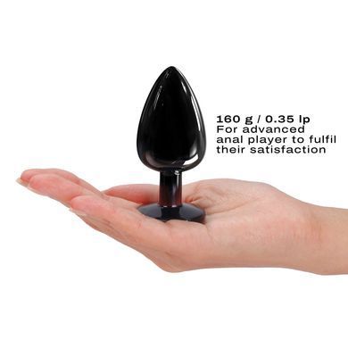 Металлическая анальная пробка с кристаллом Dorcel Diamond Plug Black L