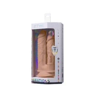 Подвійний фалоімітатор з вібрацією SilexD Double Gusto Vibro Flesh (Model 1 size 8" & 7") + LRS, діа