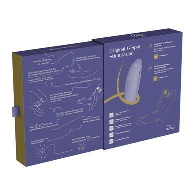 Вакуумный стимулятор для точки G и клитора с вибрацией Womanizer OG Lilac, 12 уровней, 3 режима