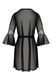 Пеньюар Passion LEAFA PEIGNOIR black S/M, длина чуть выше колена, широкие рукава, завязывается на пояс