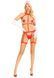 Портупея с чокером и гартеры Leg Avenue 2PC Vegan Leather Nurse Harness Teddy and Headband Red S