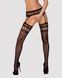 Чулки-стокинги с комбинированной сеткой Obsessive Garter stockings S214 S/M/L, черные