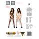 Бодістокінг Passion BS011 white, комбінезон, імітація панчіх і пояса