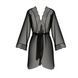 Пеньюар Passion AMBERLY PEIGNOIR 4XL/5XL, black, ажурные декольте и манжеты, широкие рукава