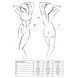 Корсет с пажами Passion JANET CORSET XXL/XXXL, white, трусики, полупрозрачный