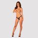 (SALE) Кружевные трусики с заниженной талией Obsessive Estiqua panties XS/S, black