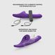 Вибронасадка для страпона с вакуумной стимуляцией Strap-On-Me Multi Orgasm Dildo L Purple