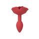 Силиконовая анальная пробка Lux Active с розой - Red Rose Silicone Anal Plug