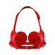 Лиф Сердце из натуральной кожи Feral Feelings - Hearts Bra Red