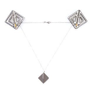 Затискачі для сосків з легкої підвіскою LOCKINK Adjustable Nipple Clamps with Light Pendant - Grey