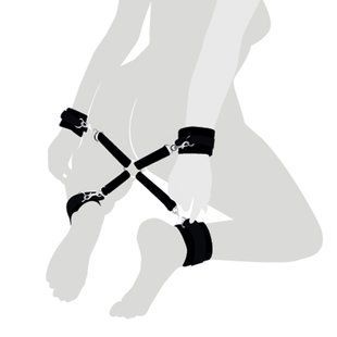 Хрестовина з натуральної шкіри Art of Sex &ndash; 4 Way Connector, чорний