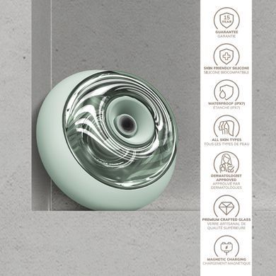 Масажер для обличчя та тіла GESKE Sonic Cool&Warm Face and Body Massager 9в1 green