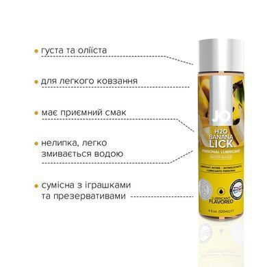 Смазка на водной основе JO H2O &mdash; Banana Lick (120 мл) без сахара, растительный глицерин