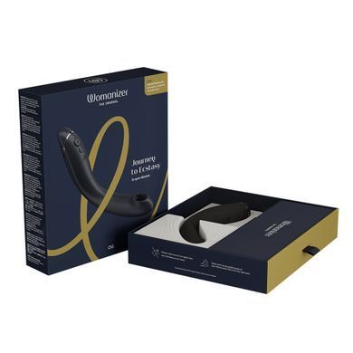 Вакуумный стимулятор для точки G и клитора с вибрацией Womanizer OG Dark Grey, 12 уровней, 3 режима