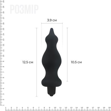 Анальная пробка с вибрацией Adrien Lastic Bullet Amuse Black, макс. диаметр 3,9см